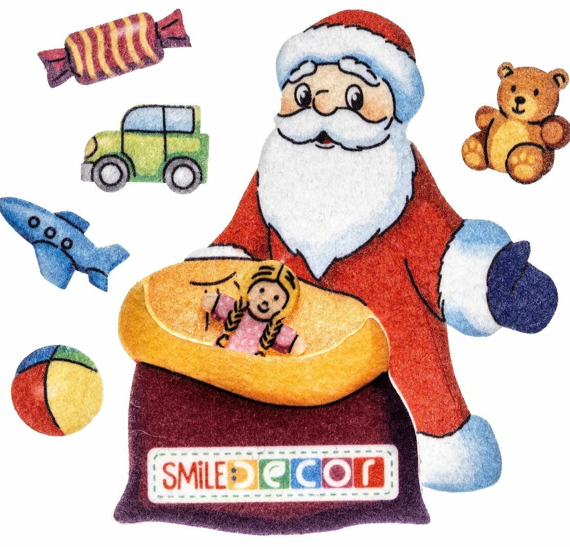 Обучающая мини-игра Smile Decor "Дед Мороз", из фетра для сюжетно-ролевых игр, арт Ф727
