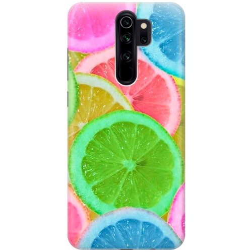 фото Силиконовый чехол на xiaomi redmi note 8 pro / сяоми редми ноут 8 про с принтом "разноцветные лимоны" gosso
