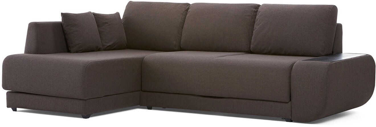 Угловой диван-кровать Hoff Консул, левый угол, цвет кофейный
