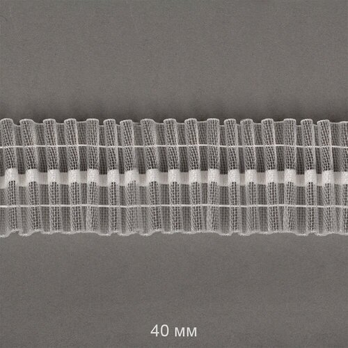 Лента шторная Caron 40 мм, универсальная сборка, прозрачная, 50 м (ШТ.40.К.равн.40.50)
