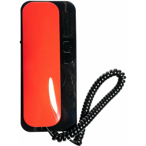 Цифрал Unifon Smart U трубка домофона Красно-Черная (для координатных домофонов CYFRAL, ETLIS, метаком, VIZIT) черная с красной трубкой