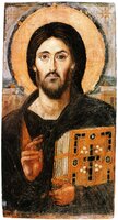 Икона Христос Пантократор (Синайский), 10.4х18.8 см