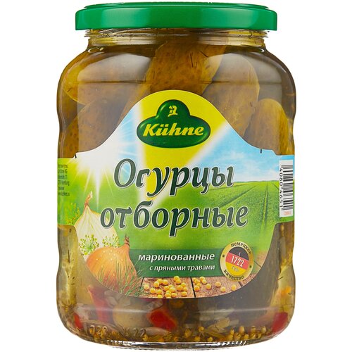 Огурцы отборные Kuhne, 670 г