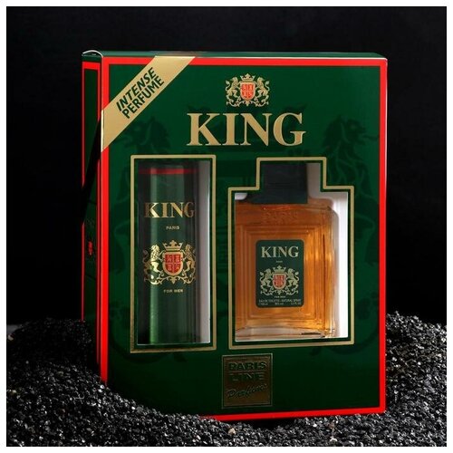 King Подарочный набор для мужчин: Туалетная вода King+дезодорант