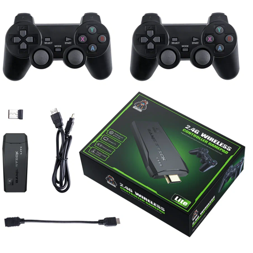 Игровая приставка Game Stick Lite, 64 Gb+64 Gb карты памяти, 10000 игр, 4K