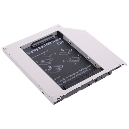 Optibay для HDD/SSD ESPADA SS95U, серебристый переходник для hdd ssd espada h322fs серебристый