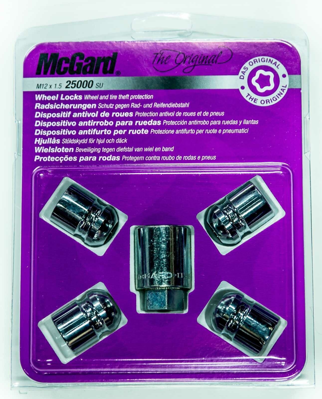 Секретки на колеса McGard 25000 SU (гайки, М12х1,5, 1 ключ)