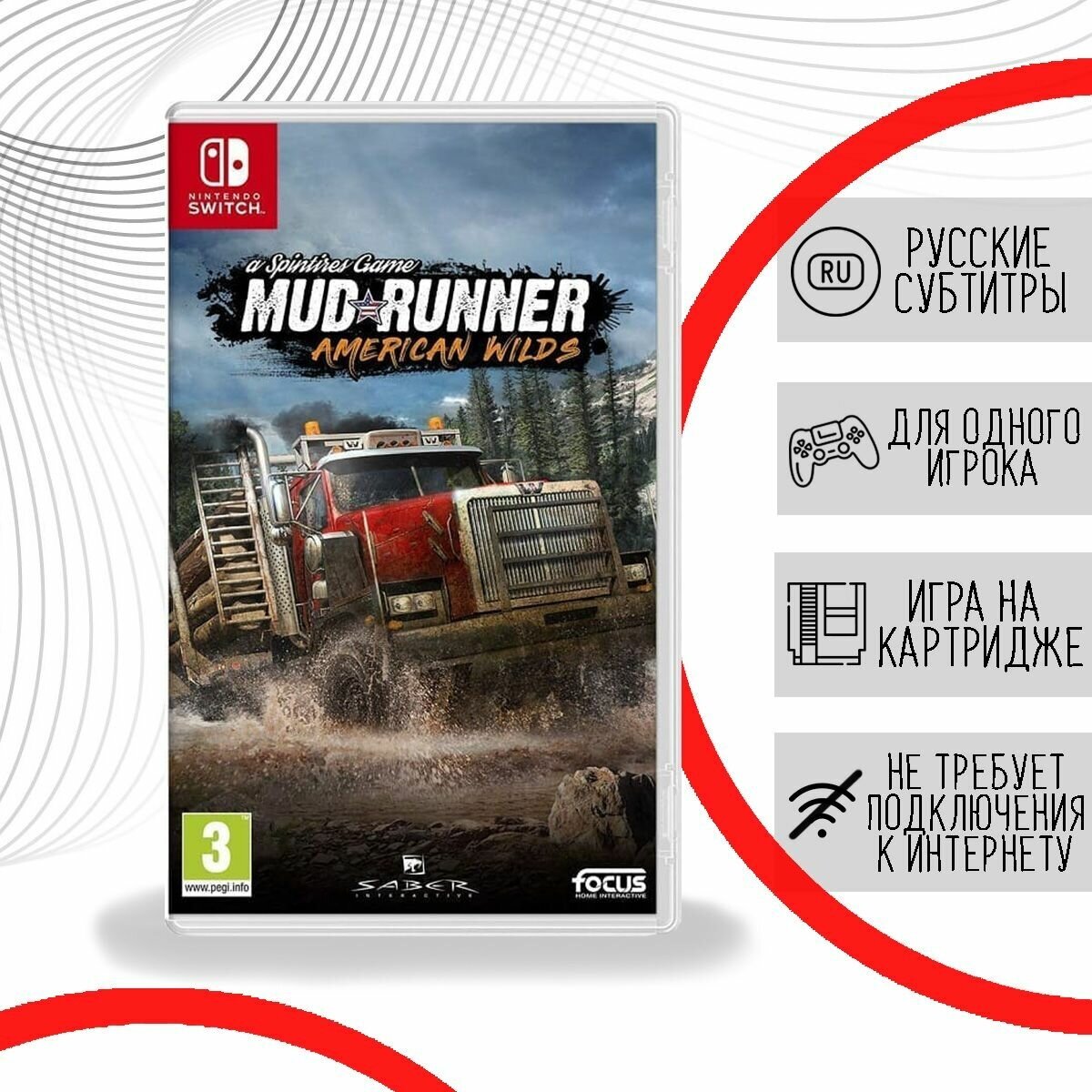 Spintires MudRunner American Wilds (Nintendo Switch, русская версия)