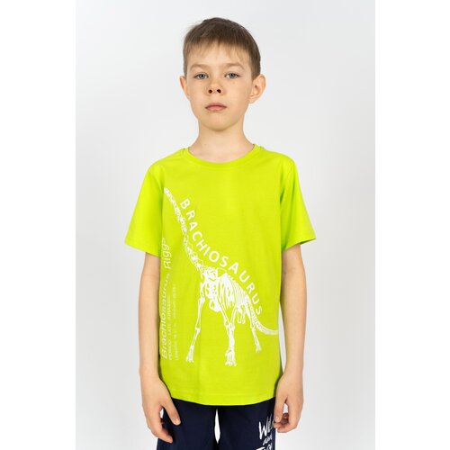 фото Футболка let's go 52281, размер 116-60, цвет салатовый