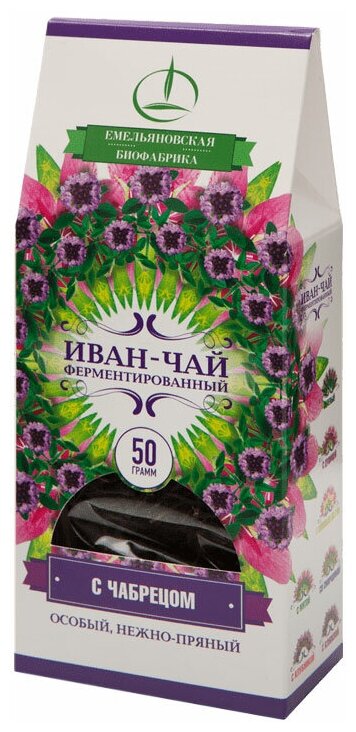Чайный напиток травяной Емельяновская биофабрика Иван-чай с чабрецом, 50 г