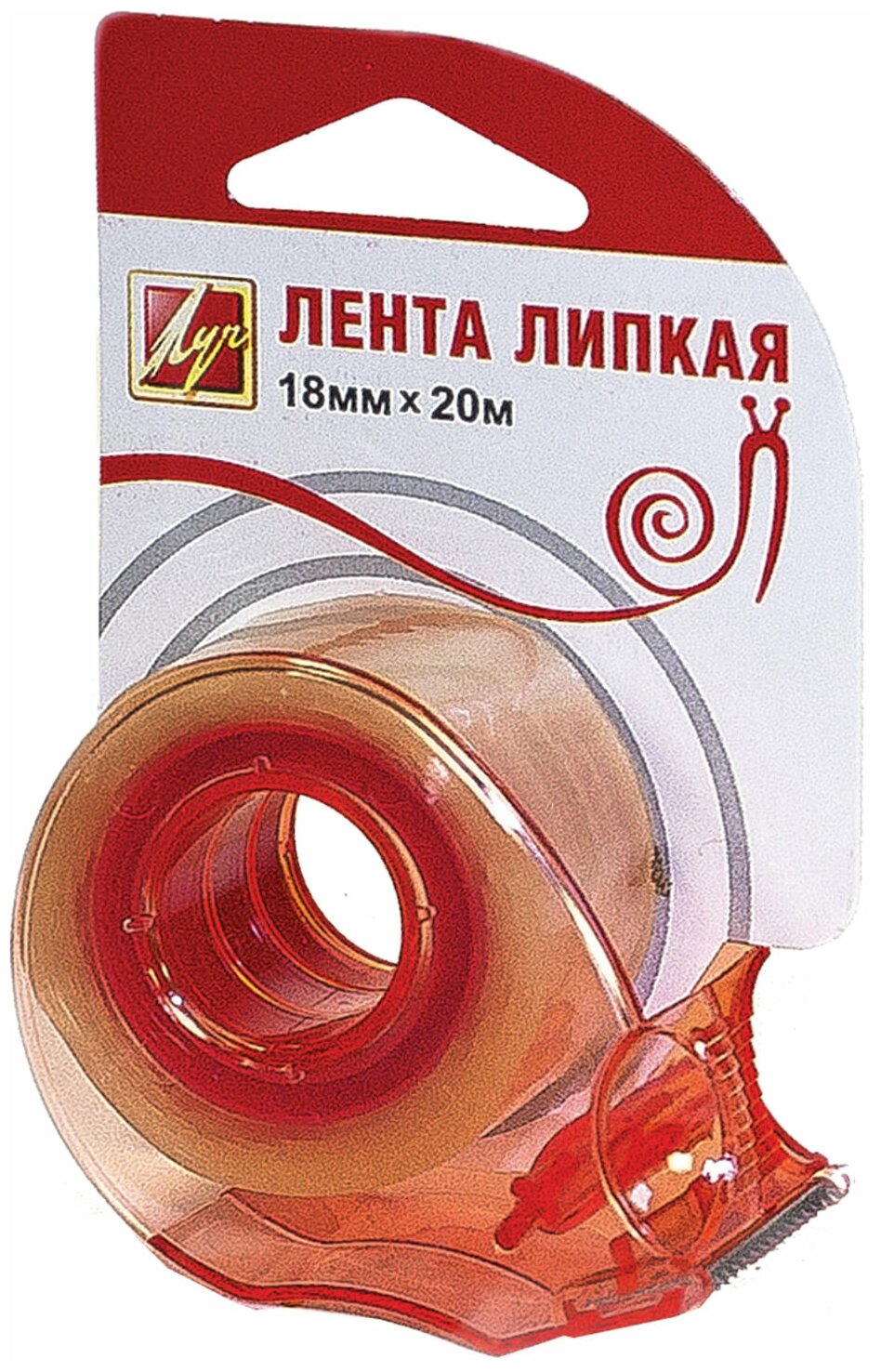 Лента липкая 18ммх20м, в диспенсере (18С 1228-08) ЛУЧ - фото №1
