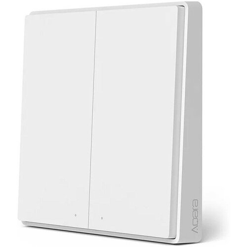 Выключатель двухклавишный с нейтралью Aqara H1 EU выключатель aqara wireless mini switch белый zigbee zigbee