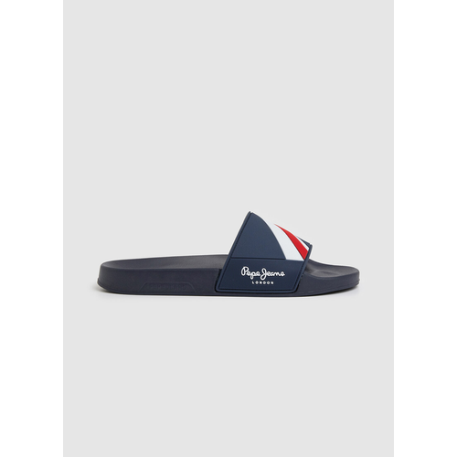 фото Шлепанцы pepe jeans flip flops beach sliding texture, размер 44, синий