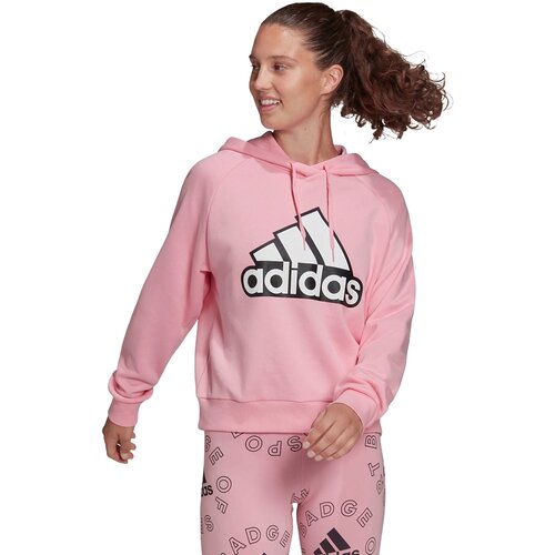 Толстовка adidas, размер XS, розовый худи adidas essentials outlined logo размер xs int черный