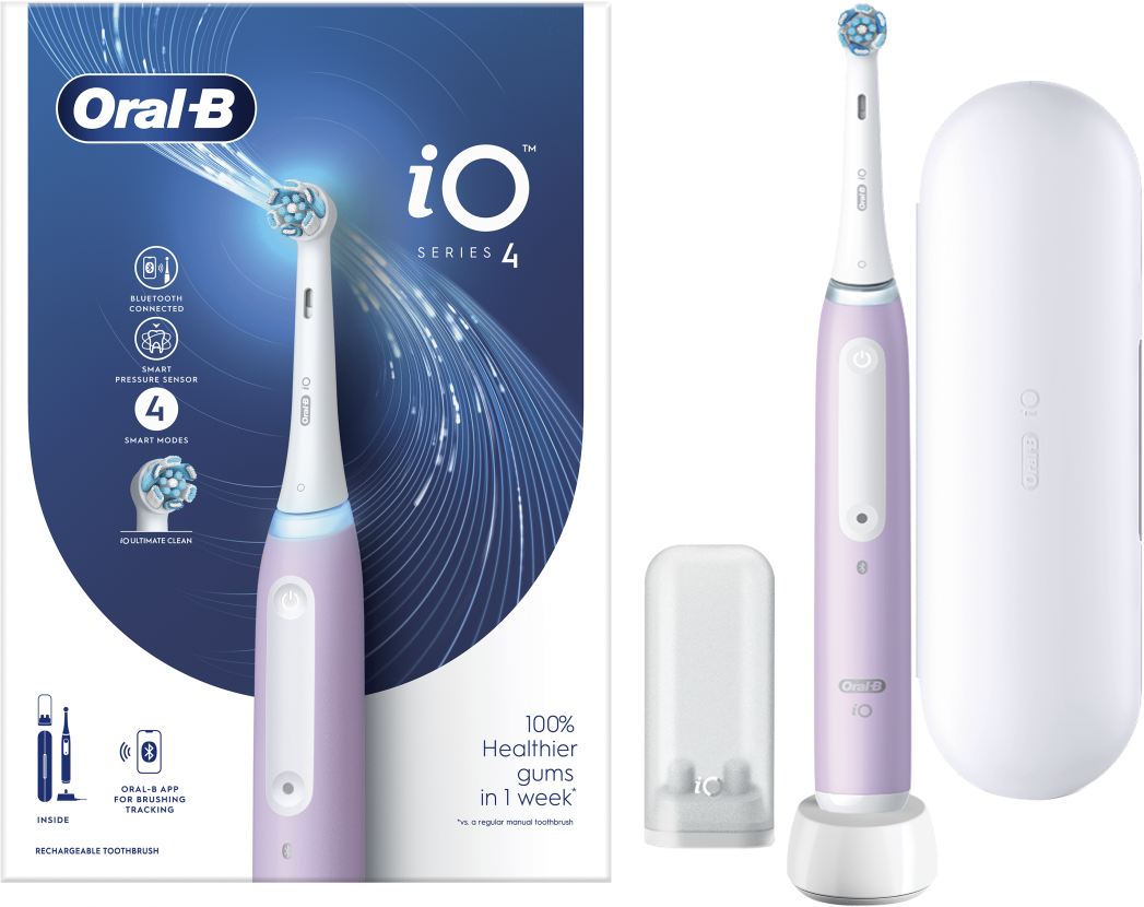 Зубная щётка электрическая ORAL-B iO Series 4 I0G4.1A6.1DK с футляром - фотография № 5