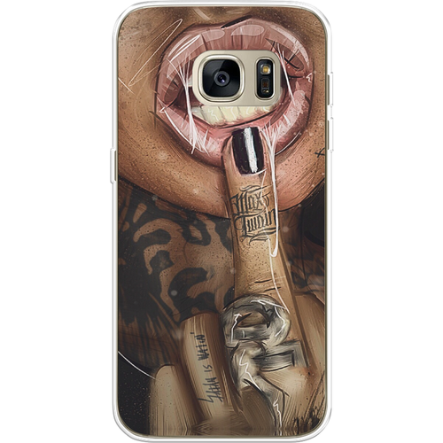 Силиконовый чехол на Samsung Galaxy S7 edge / Самсунг Галакси С 7 Эдж Девушка с татуировками