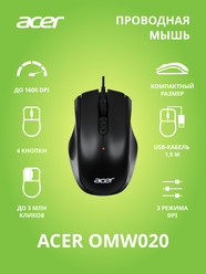 Мышь Acer OMW020 черный (zl.mceee.004)