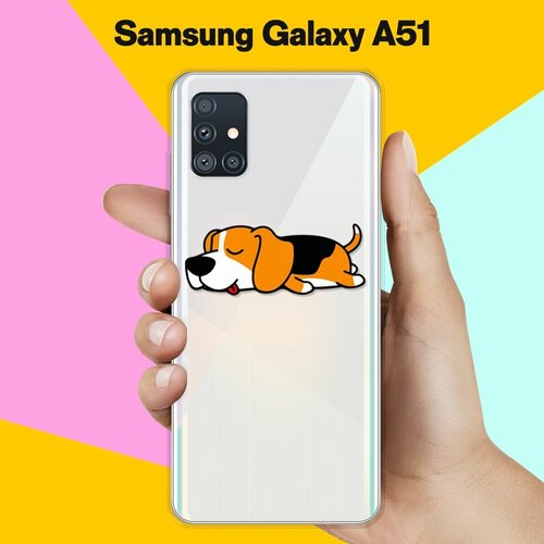 Силиконовый чехол Уставший бигль на Samsung Galaxy A51 силиконовый чехол swag бигль на samsung galaxy a51