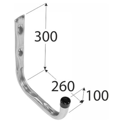 Крюк одиночный DMX тип U 300х260х100 мм оцинкованный