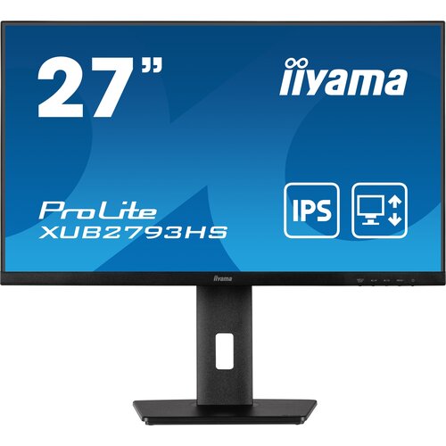 Монитор Iiyama 27 ProLite XUB2793HS-B5 черный IPS LED 169 HDMI MM матовая HAS Piv 300cd 178гр178гр 1920x1080 75Hz FreeSync DP FHD 67кг 2182400₽