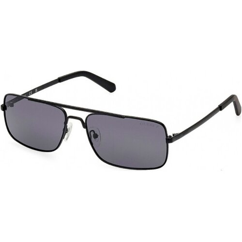 Солнцезащитные очки GUESS, черный солнцезащитные очки alberto casiano legend matte black polarized черный поляризация