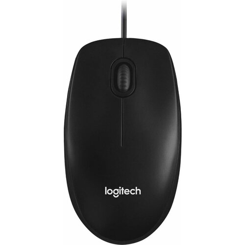 Мышь Logitech M100, оптическая, проводная, USB, черный [910-006652]