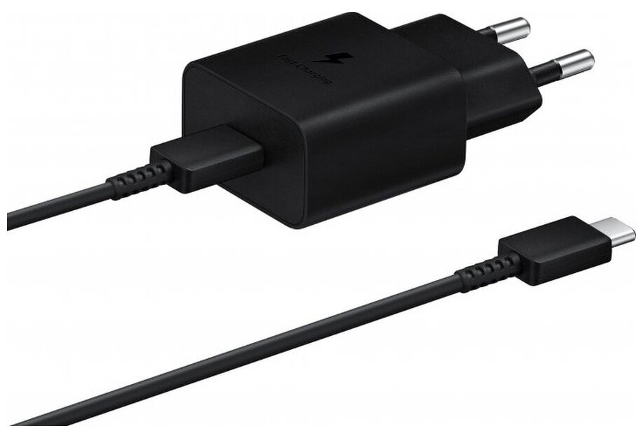 Сетевое зарядное устройство Samsung 15W Power Adapter (быстрая зарядка) с кабелем Type-C to Type-C (K-EP-T1510XBEG)