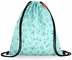 Reisenthel Мешок-сумка для обуви Mysac kids cats and dogs mint IC4062, голубой