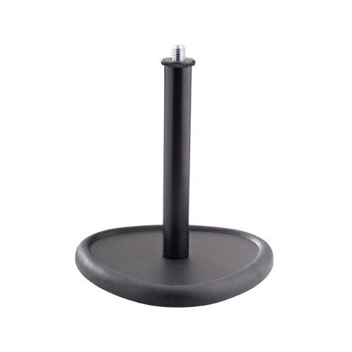 фото K&m 23230-300-55 настольный держатель микрофона на закруглённом тяжёлом основании, высота 15 см, разъём 3/8, сталь,чёрный konig & meyer