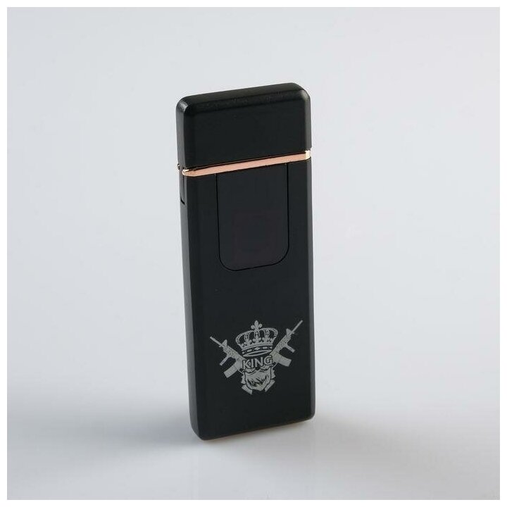 Зажигалка электронная "KING", USB, спираль, 3 х 7.3 см, черная 5244320 - фотография № 2
