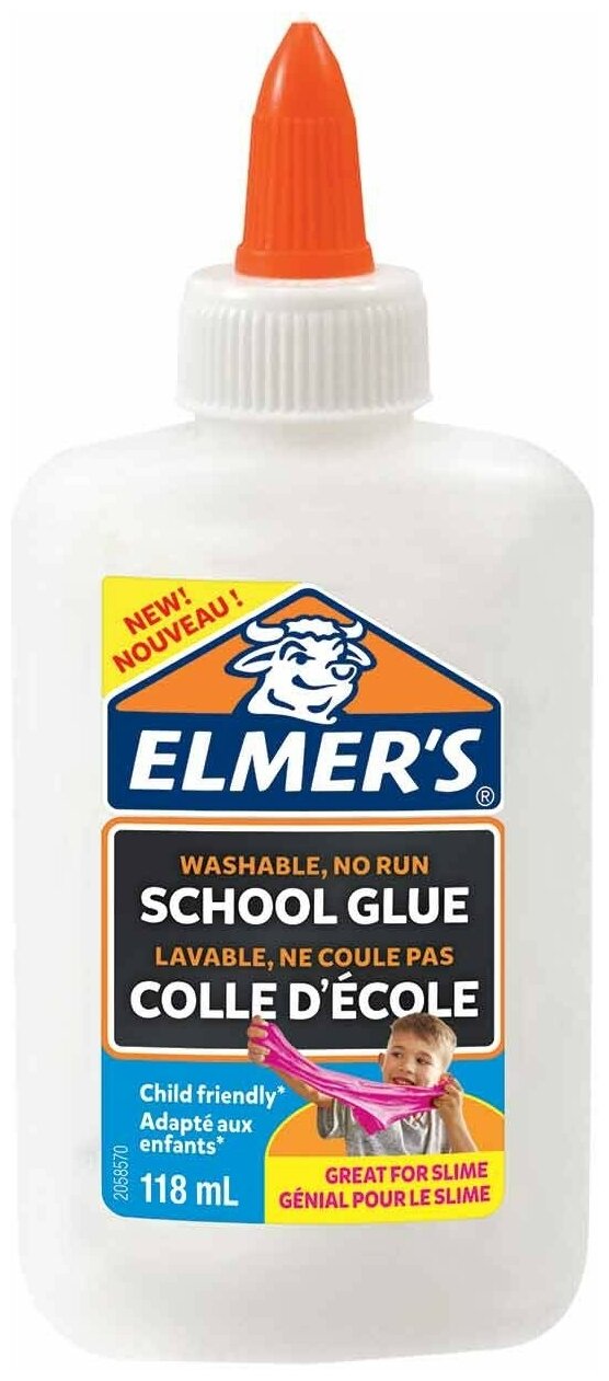 Клей для слаймов Elmer's School Glue, 118мл, белый (2079101)