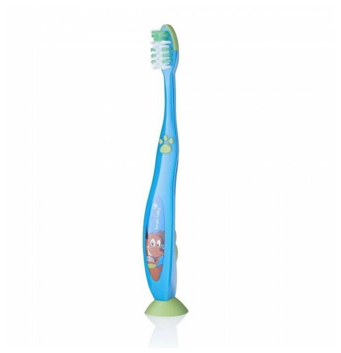 Brush-Baby FlossBrush NEW зубная щётка, с 6 лет, голубая