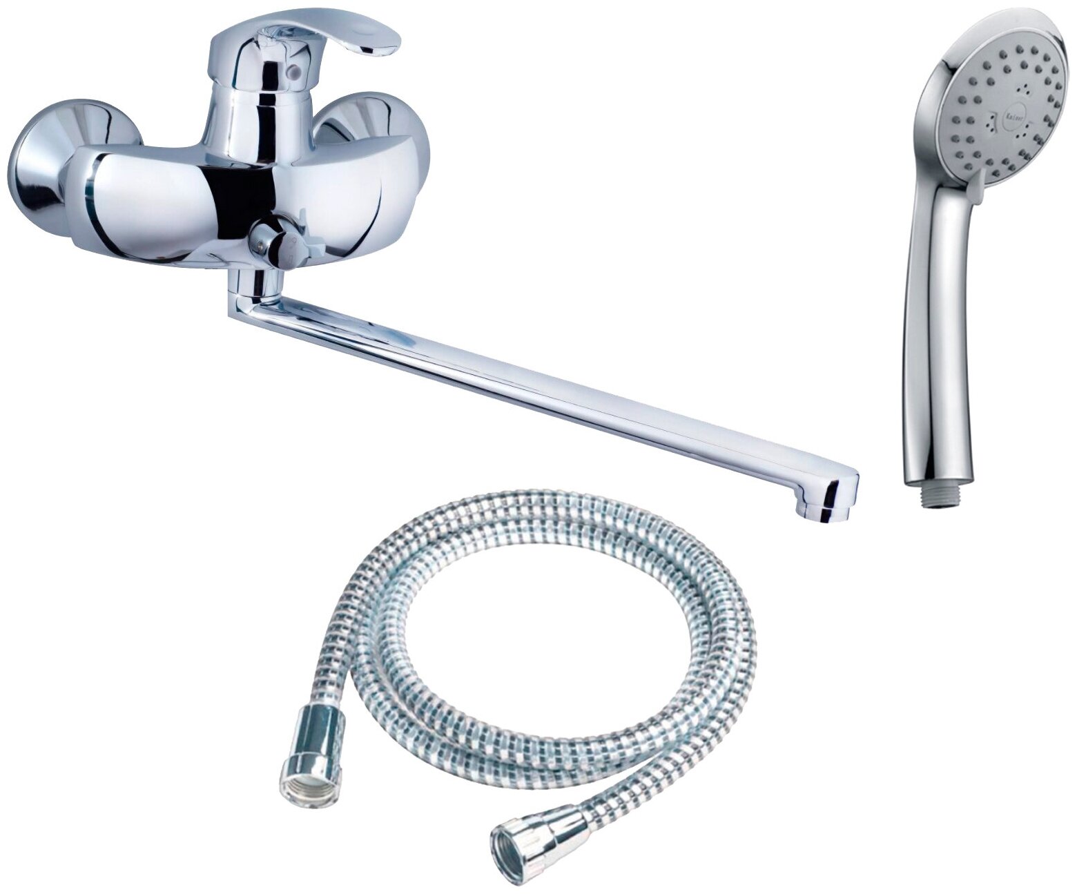Смеситель для ванны с душевой лейкой Kaiser Classic 16055B хром