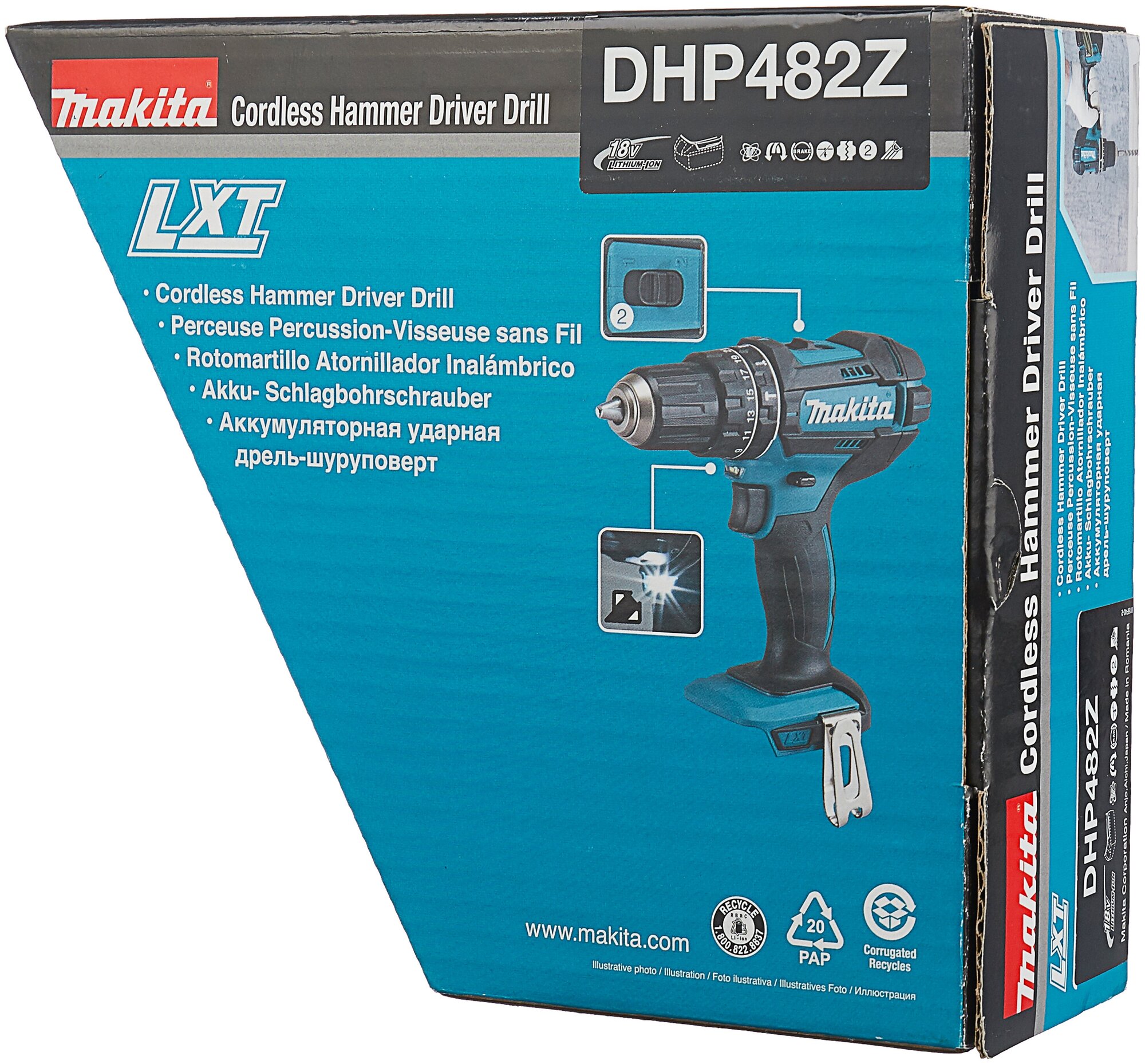 шуруповерт Makita DHP482Z - фото №2