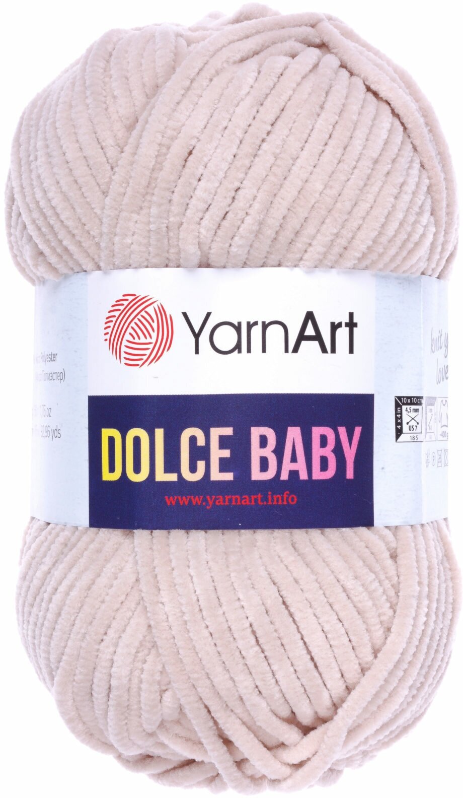 Пряжа YarnArt Dolce Baby экрю (771), 100%микрополиэстер, 85м, 50г, 2шт