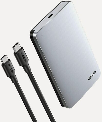Изображение товара Бокс внешний для жесткого диска UGREEN CM300 (70498) 2.5-Inch SATA External Hard Drive Enclosure. Цвет: серый
