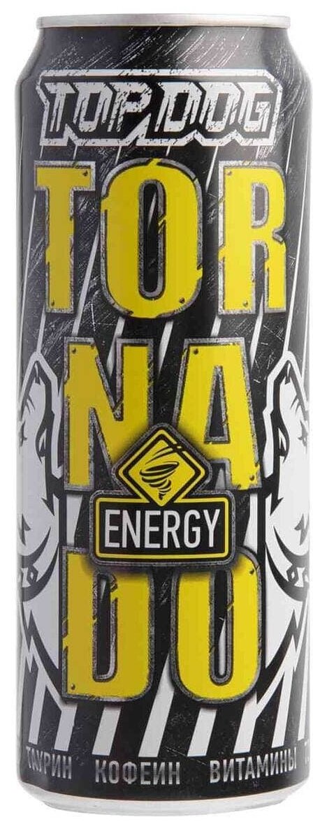 Энергетический напиток Tornado Energy Top Dog 0.45 л ж/б упаковка 12 штук - фотография № 3