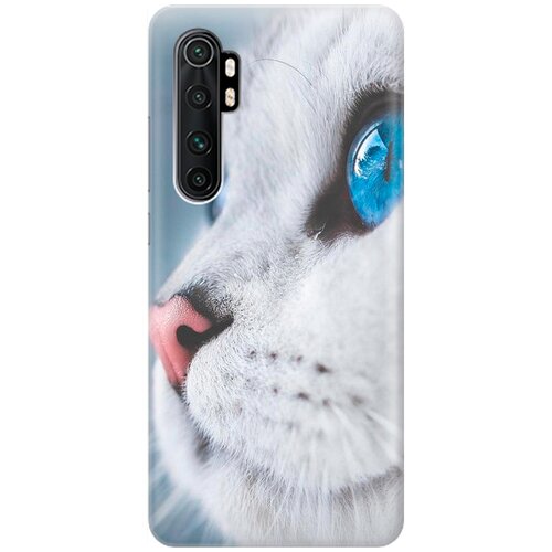 фото Силиконовый чехол на xiaomi mi note 10 lite / сяоми ми ноут 10 лайт с принтом "кошачий взгляд" gosso