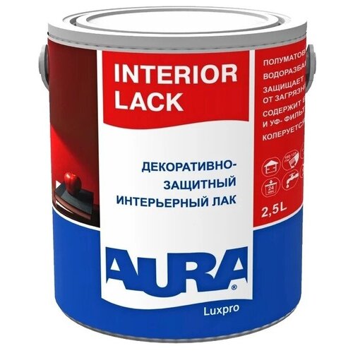 Aura Interior Lack бесцветный, полуматовая, 2.5 кг, 2.5 л