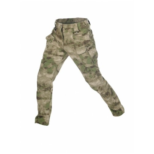 фото Брюки тактические мужские софтшелл gongtex assault softshell pants, осень-зима, цвет атакс, мох (a-tacs)-l