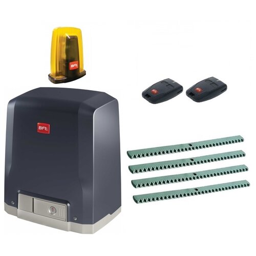 фото Автоматика для откатных ворот bft deimos ac a800-l4, комплект: привод, лампа, 2 пульта, 4 рейки