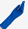 Перчатки латексные сверхпрочные ZKS Domi Risk, цвет: синий, размер M, 50 шт. (25пар), вес пары 26 грамм латекса