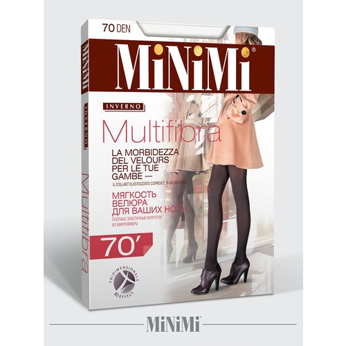 Колготки MiNiMi Multifibra, 70 den, размер 4, белый колготки minimi 70 den с ластовицей размер 5 черный