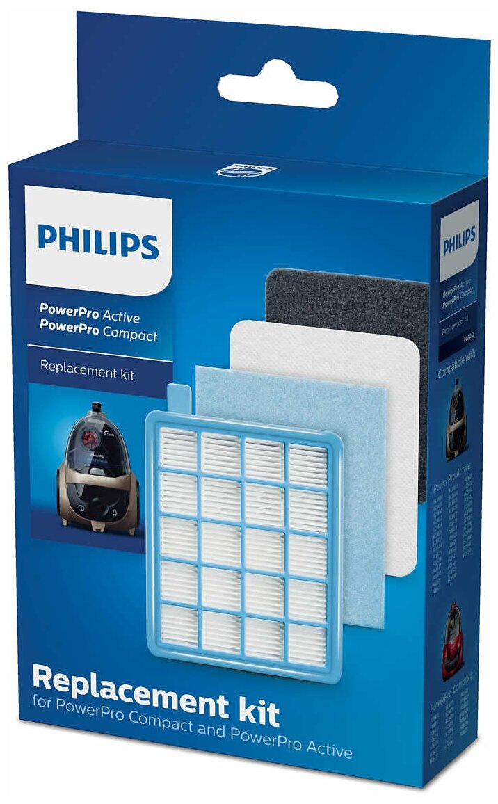 Filters / Набор моторных фильтров для пылесоса PHILIPS, нера фильтр-1 шт., губчатый фильтр-1 шт., фильтр тонкой очистки 1 шт., бренд: OZONE, арт. H-34, тип фильтра: FC8058/01