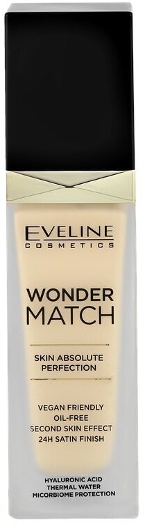 Крем тональный для лица EVELINE WONDER MATCH адаптирующийся тон 05 light porcelain 30 мл