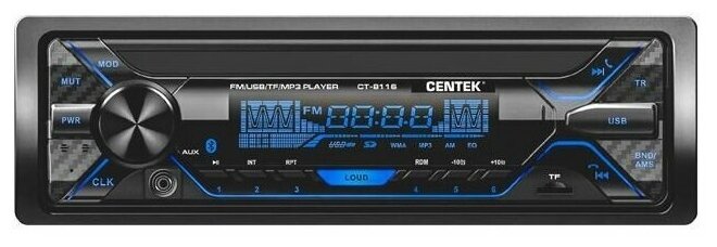 Автомагнитола CENTEK СТ-8116 4х50 Вт, черный