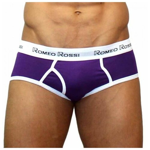 фото Romeo rossi трусы брифы низкой посадки, гульфик с карманом, размер 2xl, purple