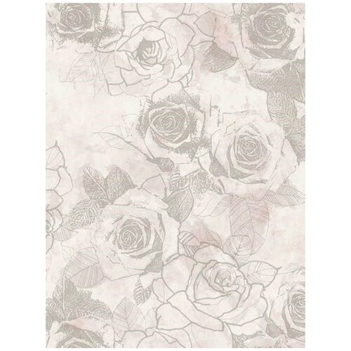 Обои SEABROOK LANAI, бумага/акрил, Серый, Розовый, Цветы HT71009