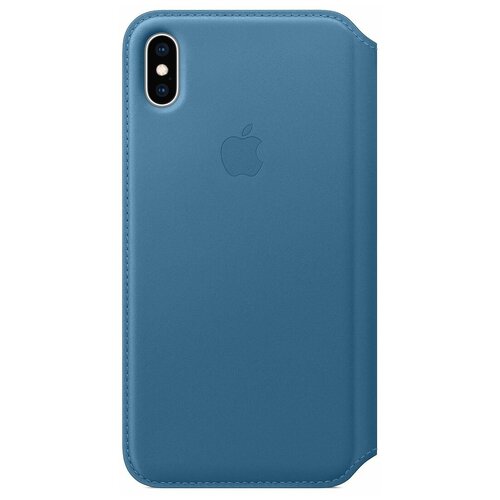 Чехол Apple Folio кожаный для iPhone XS Max, cape cod blue