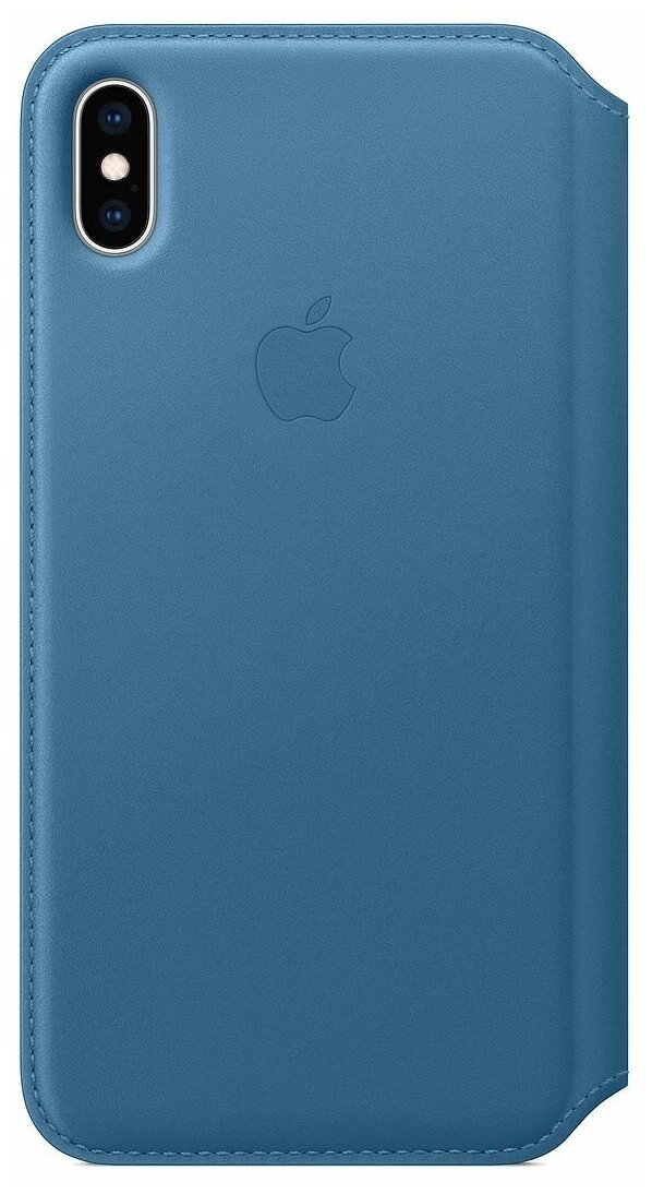 Чехол Apple Folio кожаный для iPhone XS Max, cape cod blue